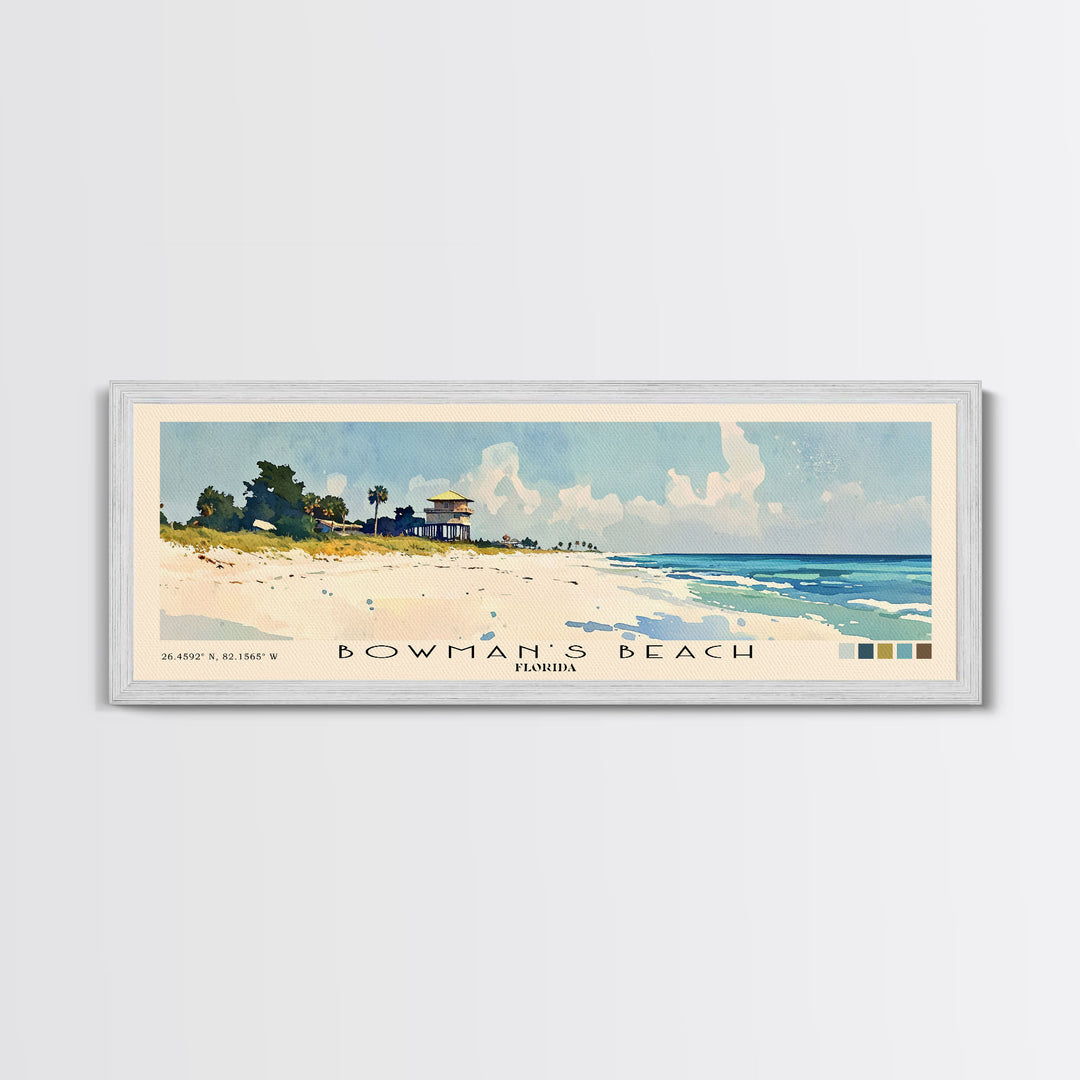 Bowman’s Beach, Florida Watercolor Print, Vacation Gift, Florida Wall Art, Vacation Wall Art, Vacatation Memories, Beach Decor, Beach Or Lakehouse Art