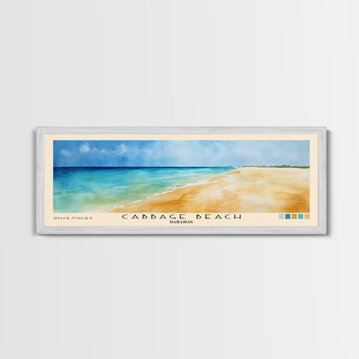 Cabbage Beach, Bahamas Watercolor Print, Vacation Gift, Bahamas Wall Art, Vacation Wall Art, Vacatation Memories, Beach Decor, Beach Or Lakehouse Art