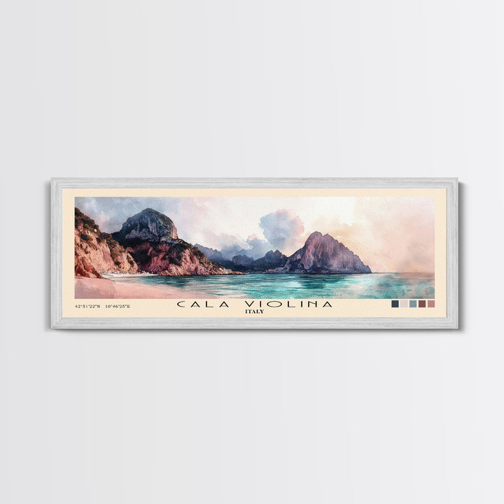 Cala Violina, Italy Watercolor Print, Vacation Gift, Italy Wall Art, Beach Painting, Beach Decor, Beach Or Lakehouse Art