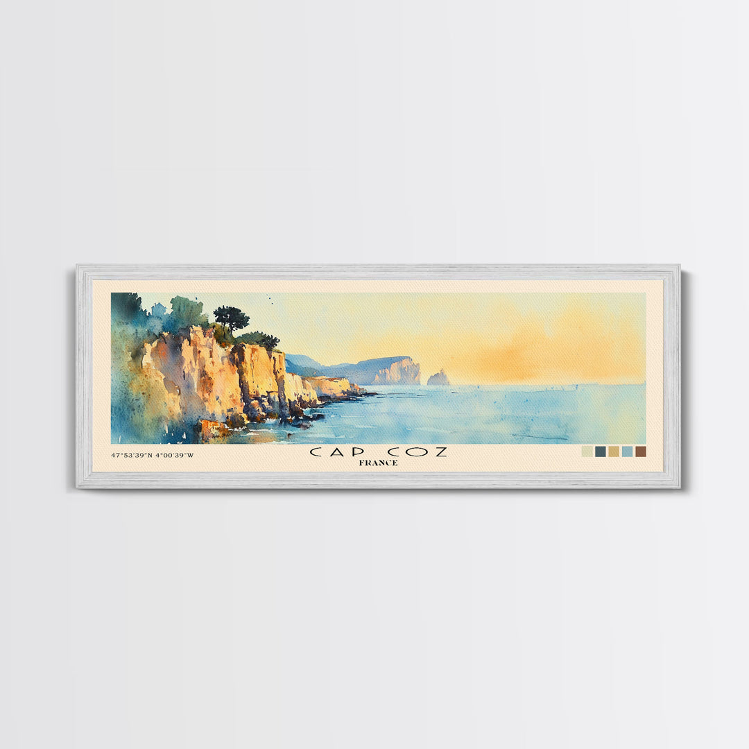 Cap Coz, France Watercolor Print, Vacation Gift, France Wall Art, Vacation Wall Art, Vacatation Memories, Beach Decor, Beach Or Lakehouse Art