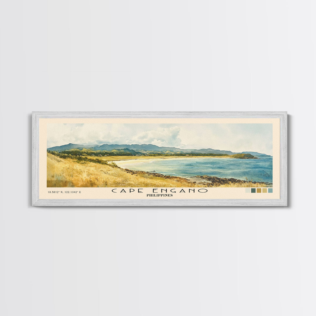 Cape Engano, Philippines Watercolor Beach Print, Vacation Gift, Philippines Wall Art, Beach Painting, Beach Decor, Beach Painting