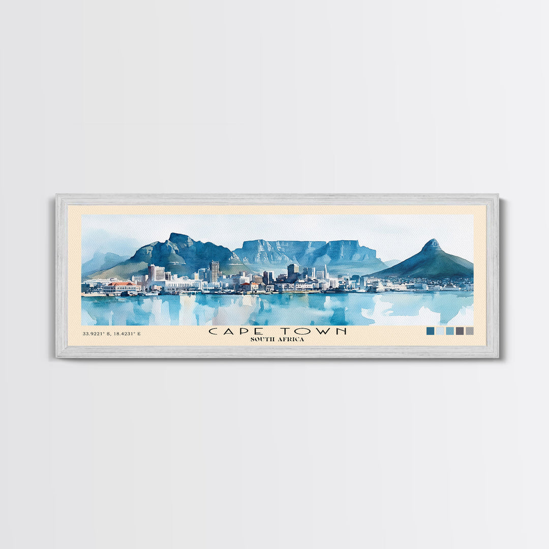 Cape Town, South Africa Watercolor Print, Vacation Gift, South Africa Wall Art, Vacation Wall Art, Vacatation Memories, Beach Decor, Beach Or Lakehouse Art