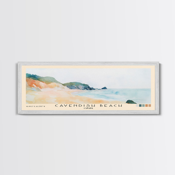 Cavendish Beach, Canada Watercolor Print, Vacation Gift, Canada Wall Art, Beach Painting, Beach Decor, Beach Or Lakehouse Art