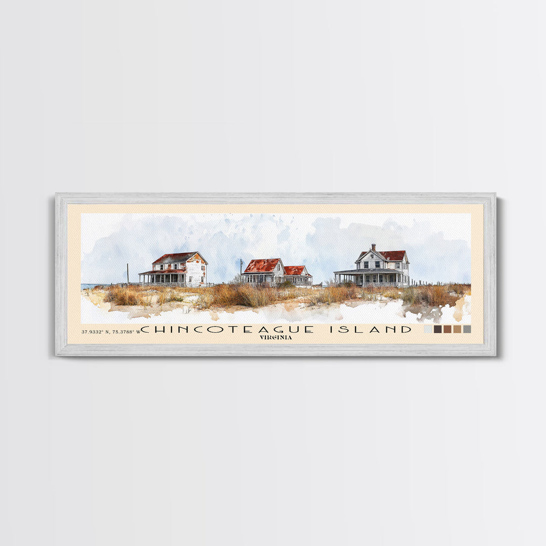 Chincoteague Island, Virginia Watercolor Print, Vacation Gift, Virginia Wall Art, Beach Painting, Beach Decor, Beach Or Lakehouse Art