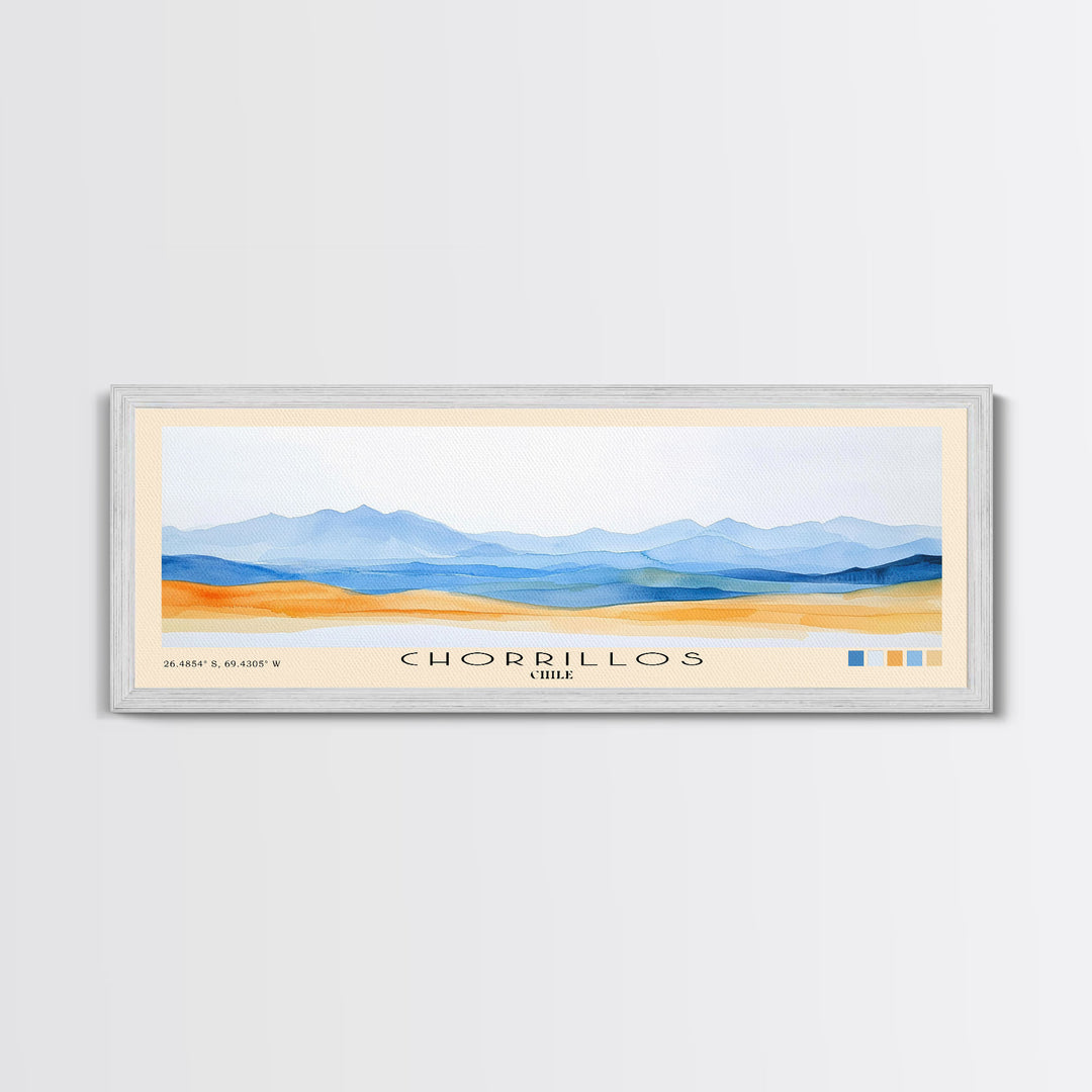 Chorrillos, Chile Watercolor Beach Print, Vacation Gift, Chile Wall Art, Beach Painting, Beach Decor, Beach Painting