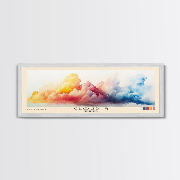 Cloud 9, Philippines Watercolor Print, Vacation Gift, Philippines Wall Art, Beach Painting, Beach Decor, Beach Or Lakehouse Art