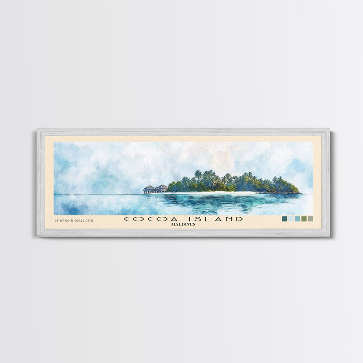 Cocos (Keeling) Islands, Australia Watercolor Print, Vacation Gift, Australia Wall Art, Beach Painting, Beach Decor, Beach Or Lakehouse Art