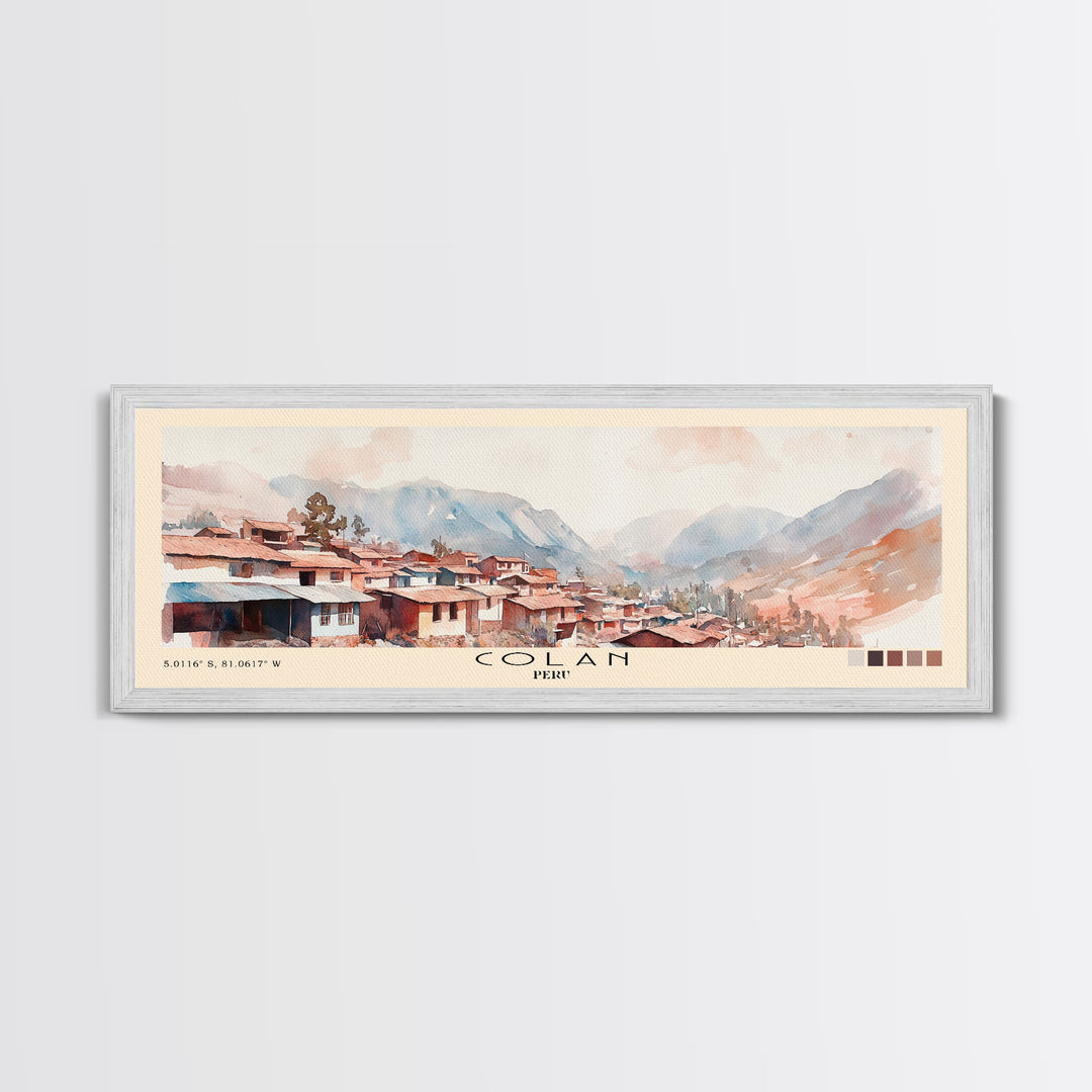 Colan, Peru Watercolor Print, Vacation Gift, Peru Wall Art, Beach Painting, Beach Decor, Beach Or Lakehouse Art