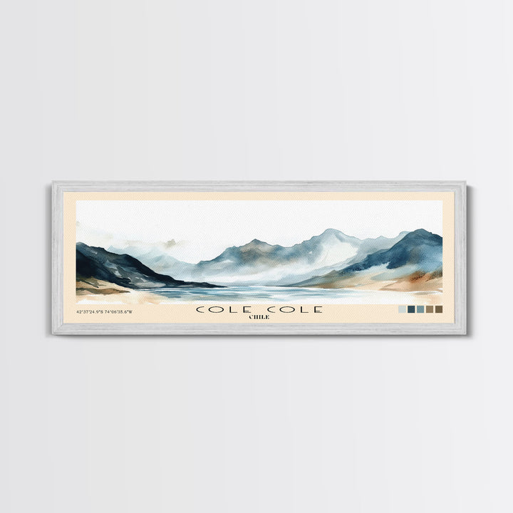 Cole Cole, Chile Watercolor Beach Print, Vacation Gift, Chile Wall Art, Beach Painting, Beach Decor, Beach Painting