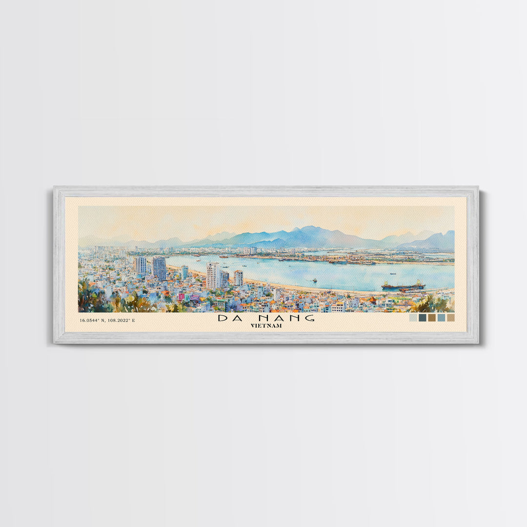 Da Nang, Vietnam Watercolor Print, Vacation Gift, Vietnam Wall Art, Vacation Wall Art, Vacatation Memories, Beach Decor, Beach Or Lakehouse Art