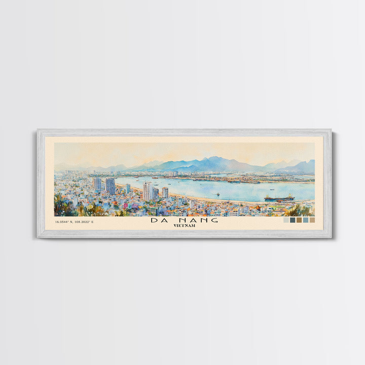 Da Nang, Vietnam Watercolor Print, Vacation Gift, Vietnam Wall Art, Vacation Wall Art, Vacatation Memories, Beach Decor, Beach Or Lakehouse Art