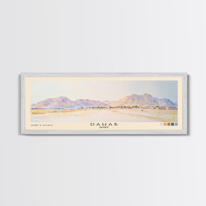 Dahab, Egypt Watercolor Print, Vacation Gift, Egypt Wall Art, Beach Painting, Beach Decor, Beach Or Lakehouse Art