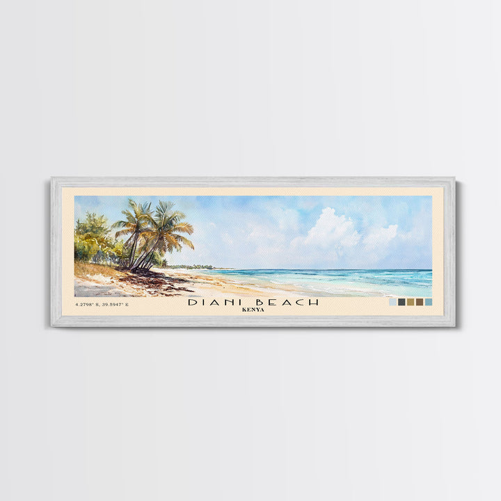 Diani Beach, Kenya Watercolor Print, Vacation Gift, Kenya Wall Art, Vacation Wall Art, Vacatation Memories, Beach Decor, Beach Or Lakehouse Art