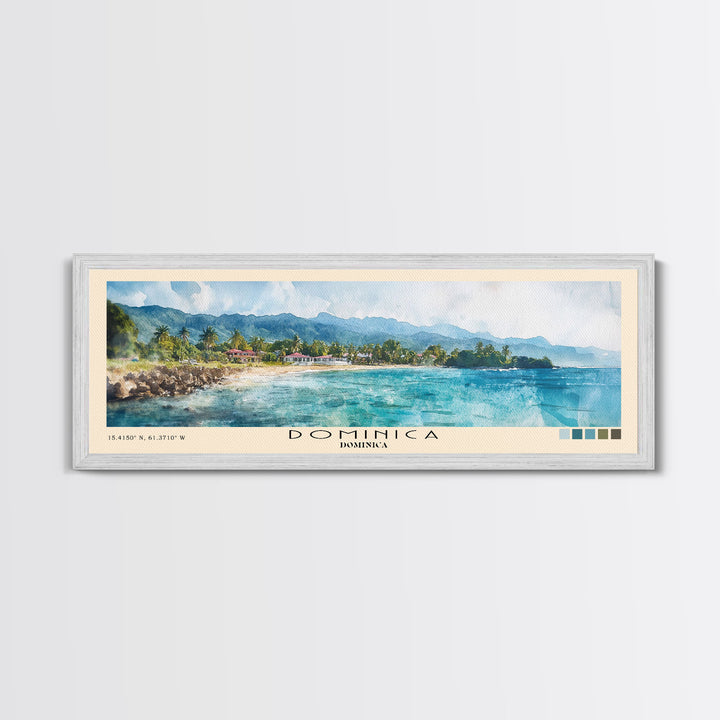 Dominica, Dominica Watercolor Print, Vacation Gift, Dominica Wall Art, Vacation Wall Art, Vacatation Memories, Beach Decor, Beach Or Lakehouse Art
