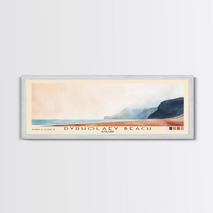 Dyrholaey Beach, Iceland Watercolor Print, Vacation Gift, Iceland Wall Art, Beach Painting, Beach Decor, Beach Or Lakehouse Art