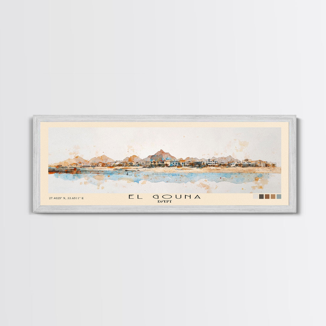 El Gouna, Egypt Watercolor Print, Vacation Gift, Egypt Wall Art, Beach Painting, Beach Decor, Beach Or Lakehouse Art