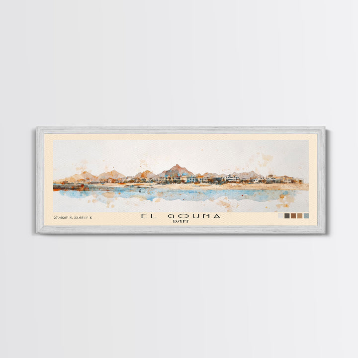 El Gouna, Egypt Watercolor Print, Vacation Gift, Egypt Wall Art, Beach Painting, Beach Decor, Beach Or Lakehouse Art