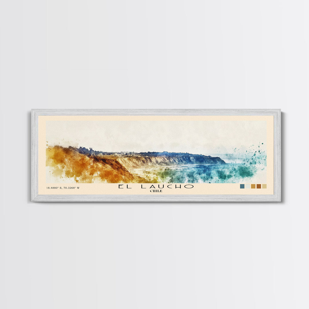 El Laucho, Chile Watercolor Print, Vacation Gift, Chile Wall Art, Beach Painting, Beach Decor, Large Wall Art, Wood Frame Art