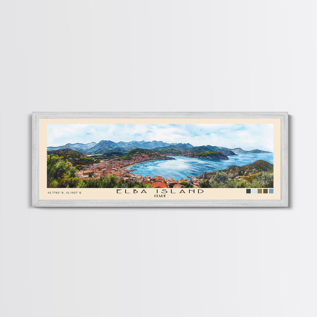 Elba Island, Italy Watercolor Print, Vacation Gift, Italy Wall Art, Beach Painting, Beach Decor, Beach Or Lakehouse Art