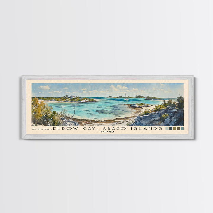Elbow Cay, Abaco Islands, Bahamas Watercolor Beach Print, Vacation Gift, Bahamas Wall Art, Beach Painting, Beach Decor, Beach Painting