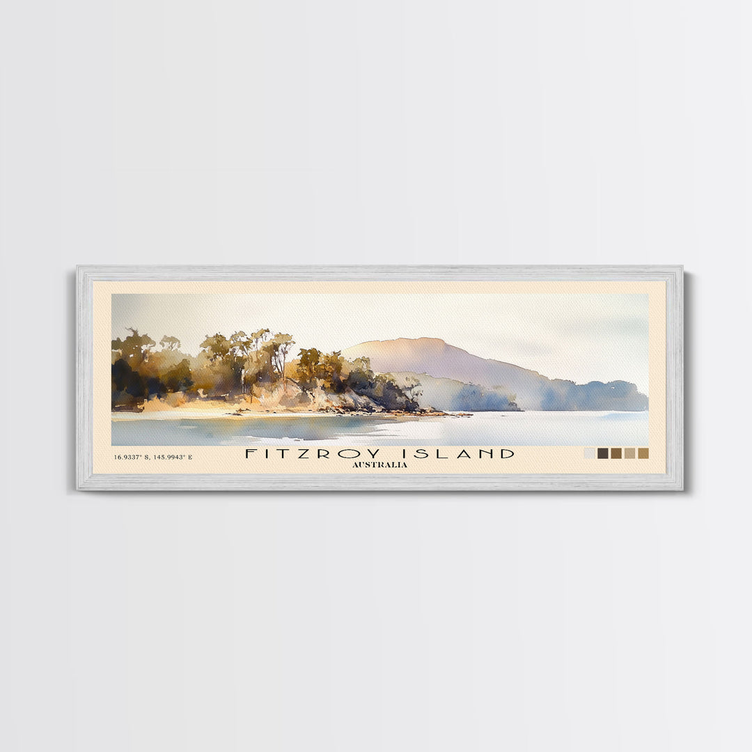 Fitzroy Island, Australia Watercolor Beach Print, Vacation Gift, Australia Wall Art, Beach Painting, Beach Decor, Beach Painting