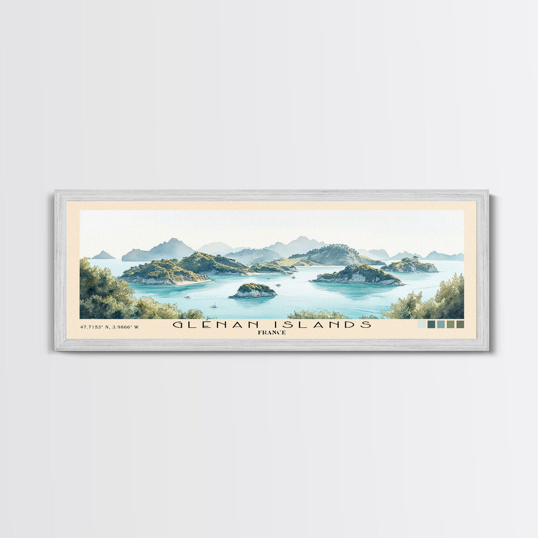 Glénan Islands, France Watercolor Print, Vacation Gift, France Wall Art, Beach Painting, Beach Decor, Beach Or Lakehouse Art