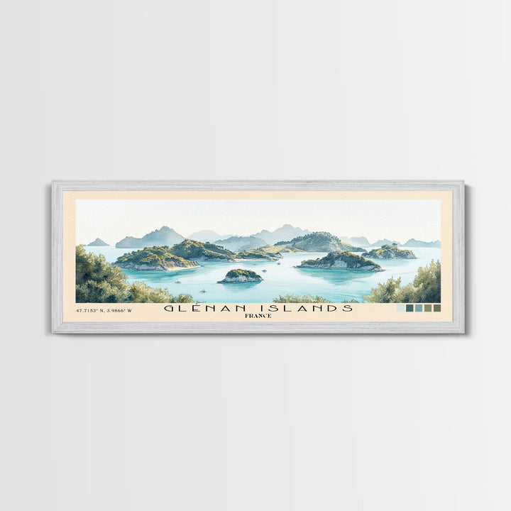 Glénan Islands, France Watercolor Print, Vacation Gift, France Wall Art, Beach Painting, Beach Decor, Beach Or Lakehouse Art