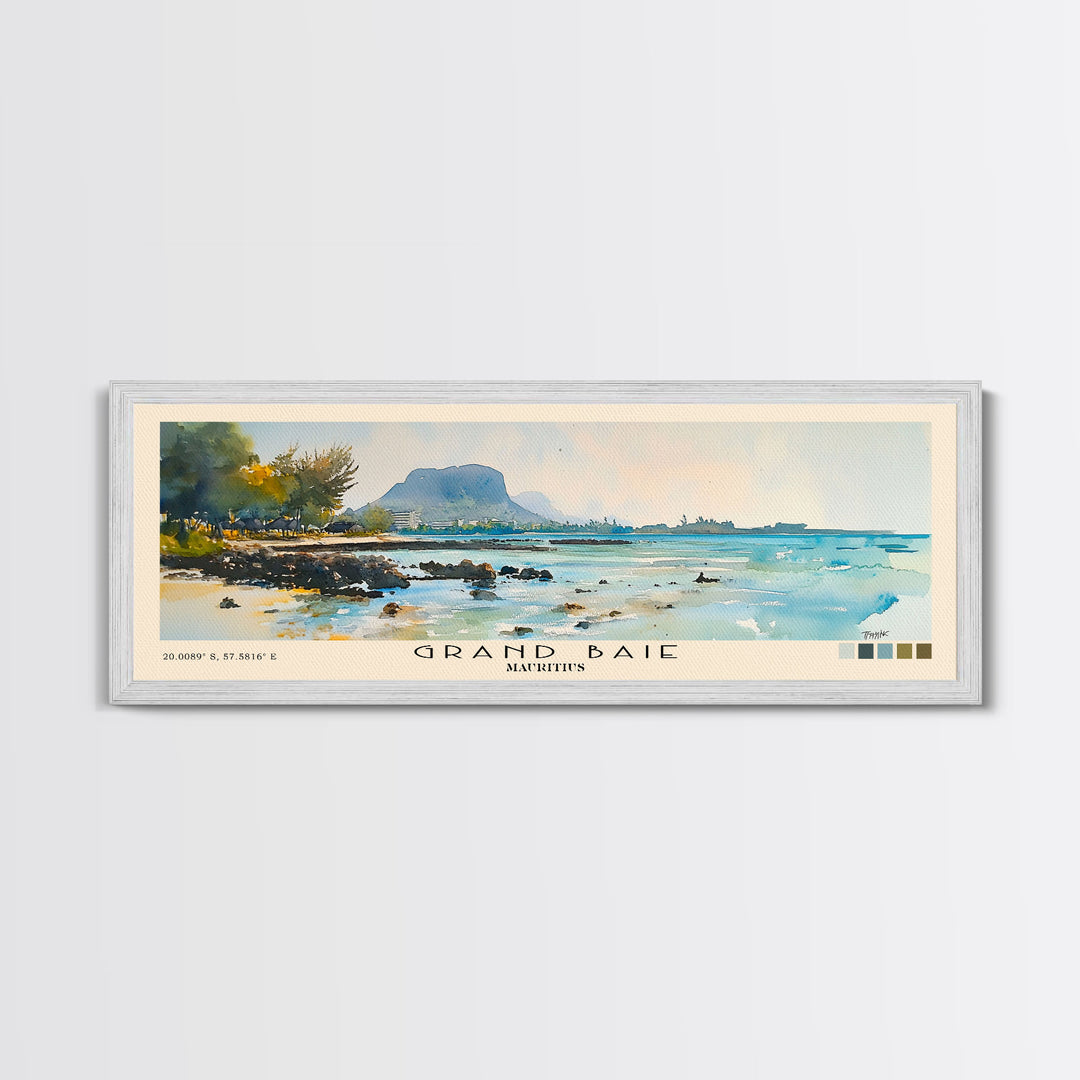 Grand Baie, Mauritius Watercolor Print, Vacation Gift, Mauritius Wall Art, Vacation Wall Art, Vacatation Memories, Beach Decor, Beach Or Lakehouse Art