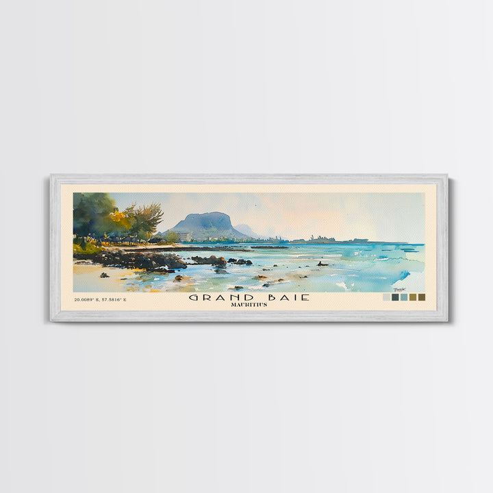 Grand Baie, Mauritius Watercolor Print, Vacation Gift, Mauritius Wall Art, Vacation Wall Art, Vacatation Memories, Beach Decor, Beach Or Lakehouse Art