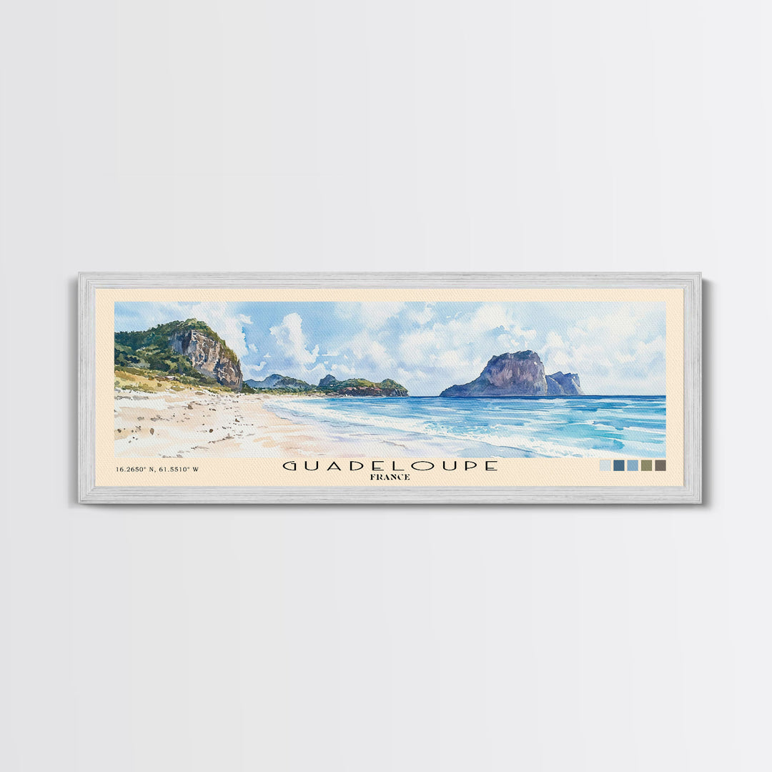 Guadeloupe, France Watercolor Print, Vacation Gift, France Wall Art, Vacation Wall Art, Vacatation Memories, Beach Decor, Beach Or Lakehouse Art