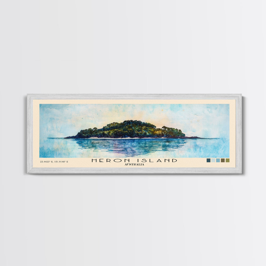 Heron Island, Australia Watercolor Beach Print, Vacation Gift, Australia Wall Art, Beach Painting, Beach Decor, Beach Painting