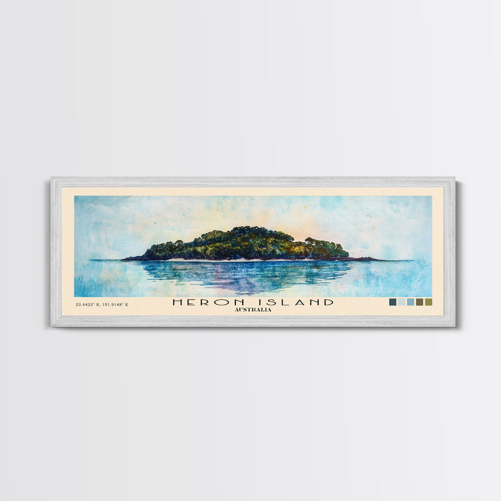 Heron Island, Australia Watercolor Beach Print, Vacation Gift, Australia Wall Art, Beach Painting, Beach Decor, Beach Painting