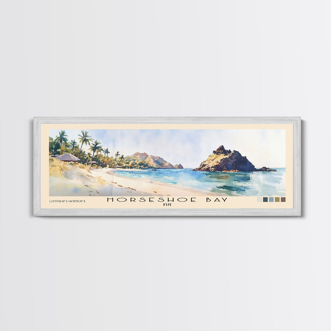 Horseshoe Bay, Fiji Watercolor Print, Vacation Gift, Fiji Wall Art, Vacation Wall Art, Vacatation Memories, Beach Decor, Beach Or Lakehouse Art