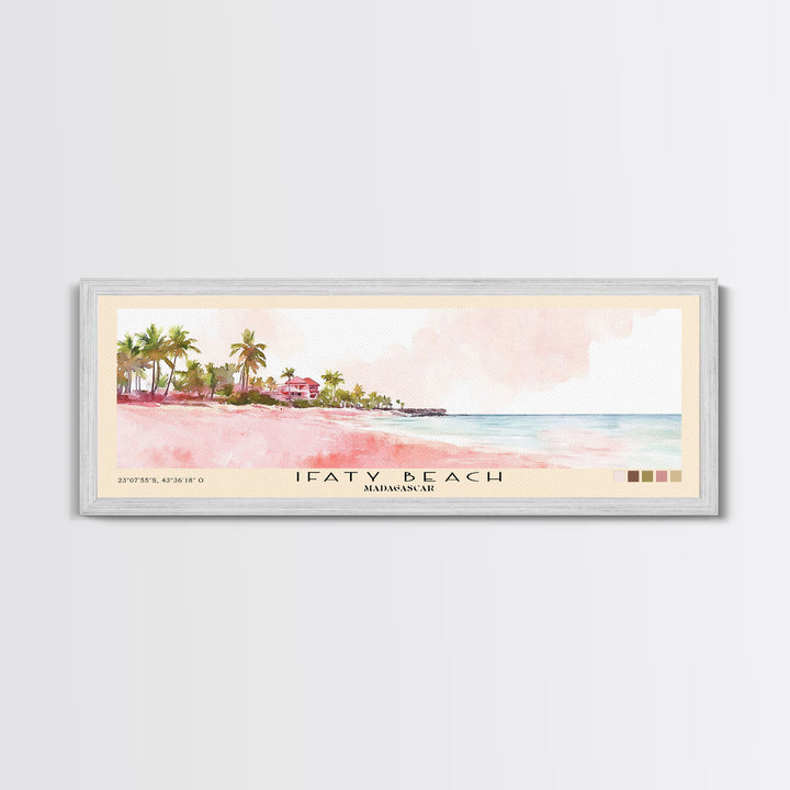 Ifaty Beach, Madagascar Watercolor Print, Vacation Gift, Madagascar Wall Art, Beach Painting, Beach Decor, Large Wall Art, Wood Frame Art