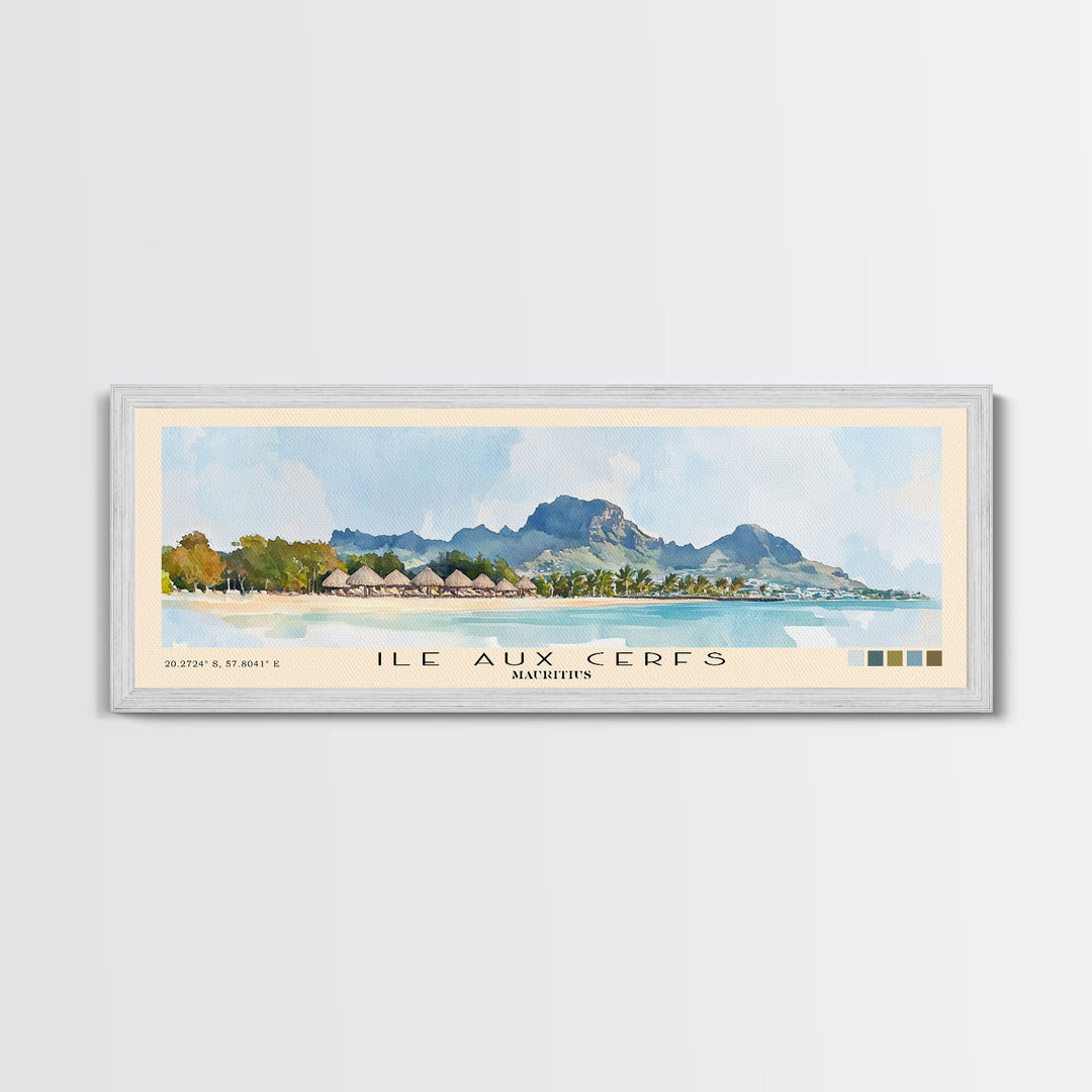 Ile aux Cerfs, Mauritius Watercolor Print, Vacation Gift, Mauritius Wall Art, Vacation Wall Art, Vacatation Memories, Beach Decor, Beach Or Lakehouse Art
