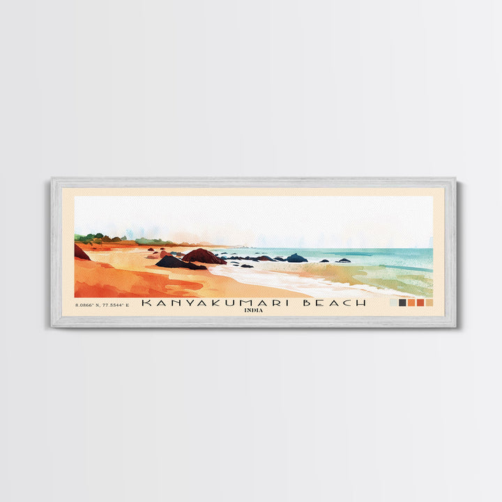 Kanyakumari Beach, India Watercolor Print, Vacation Gift, India Wall Art, Vacation Wall Art, Vacatation Memories, Beach Decor, Beach Or Lakehouse Art