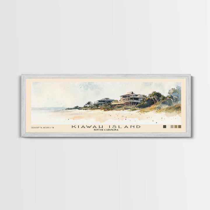 Kiawah Island, South Carolina Watercolor Print, Vacation Gift, South Carolina Wall Art, Beach Painting, Beach Decor, Large Wall Art, Wood Frame Art