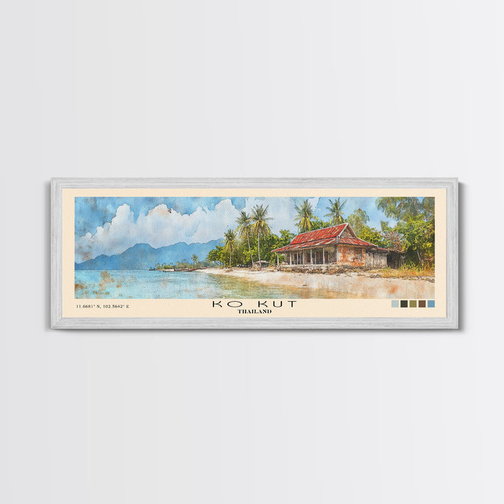Ko Kut, Thailand Watercolor Print, Vacation Gift, Thailand Wall Art, Beach Painting, Beach Decor, Beach Or Lakehouse Art