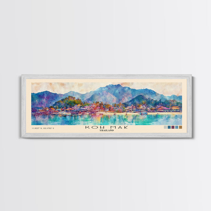 Koh Mak, Thailand Watercolor Print, Vacation Gift, Thailand Wall Art, Vacation Wall Art, Vacatation Memories, Beach Decor, Beach Or Lakehouse Art