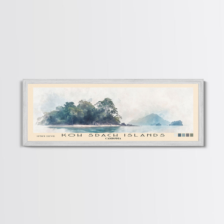 Koh Sdach Islands, Cambodia Watercolor Print, Vacation Gift, Cambodia Wall Art, Beach Painting, Beach Decor, Beach Or Lakehouse Art