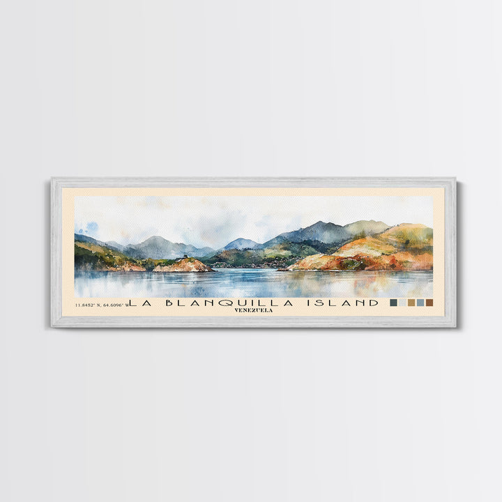 La Blanquilla Island, Venezuela Watercolor Print, Vacation Gift, Venezuela Wall Art, Beach Painting, Beach Decor, Beach Or Lakehouse Art