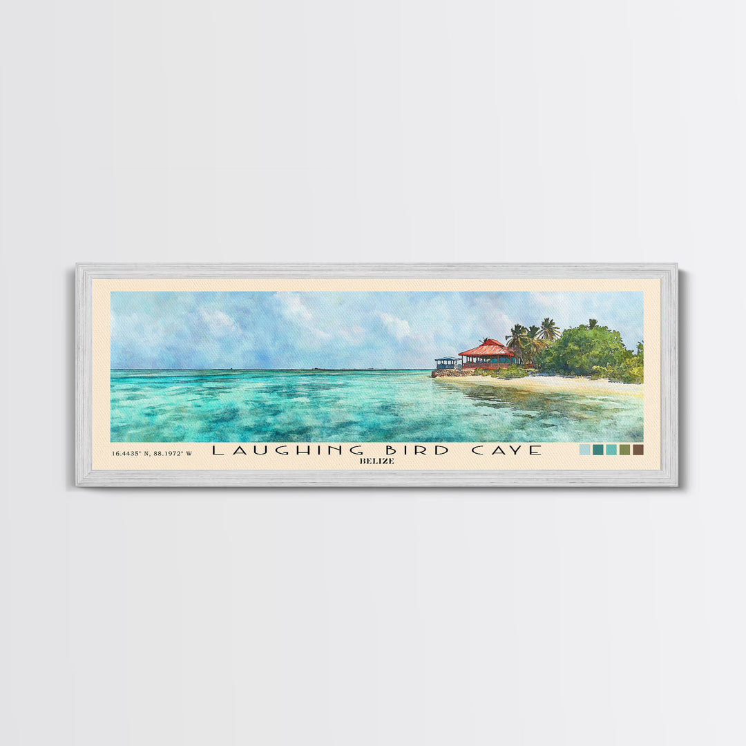 Laughing Bird Caye, Belize Watercolor Print, Vacation Gift, Belize Wall Art, Vacation Wall Art, Vacatation Memories, Beach Decor, Beach Or Lakehouse Art
