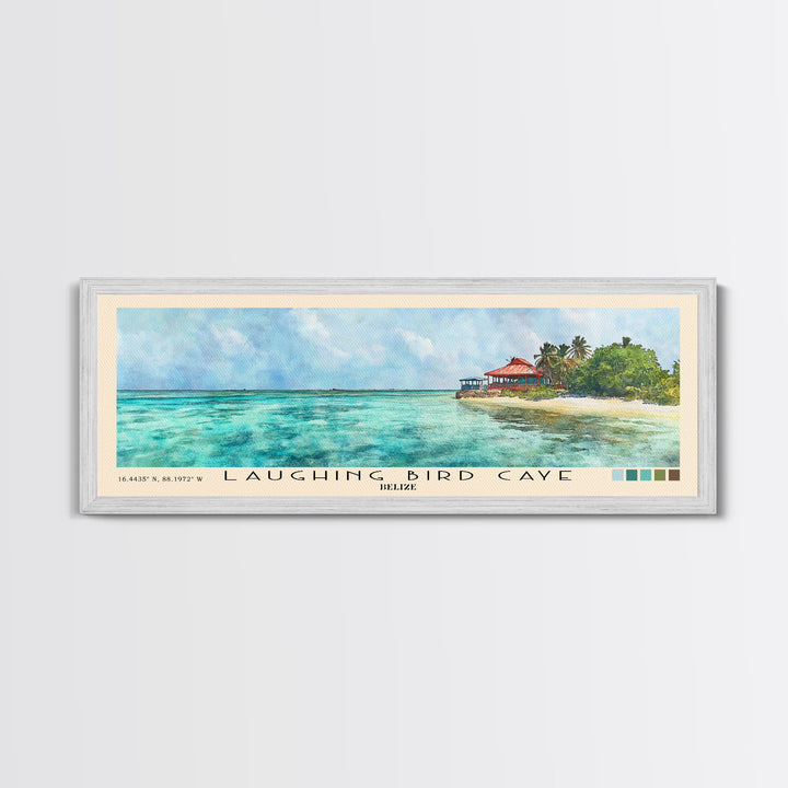 Laughing Bird Caye, Belize Watercolor Print, Vacation Gift, Belize Wall Art, Vacation Wall Art, Vacatation Memories, Beach Decor, Beach Or Lakehouse Art