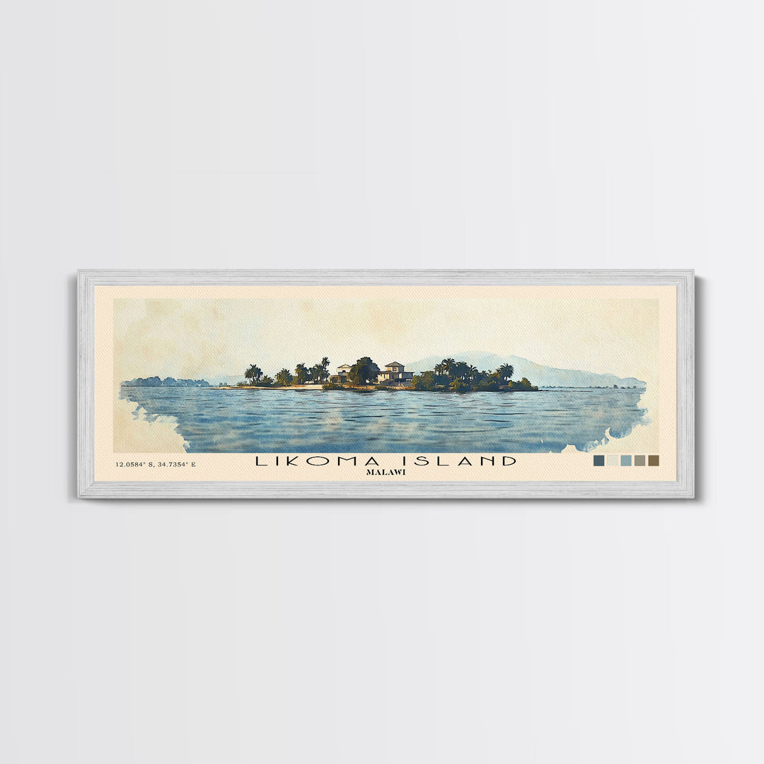 Likoma Island, Malawi Watercolor Print, Vacation Gift, Malawi Wall Art, Vacation Wall Art, Vacatation Memories, Beach Decor, Beach Or Lakehouse Art