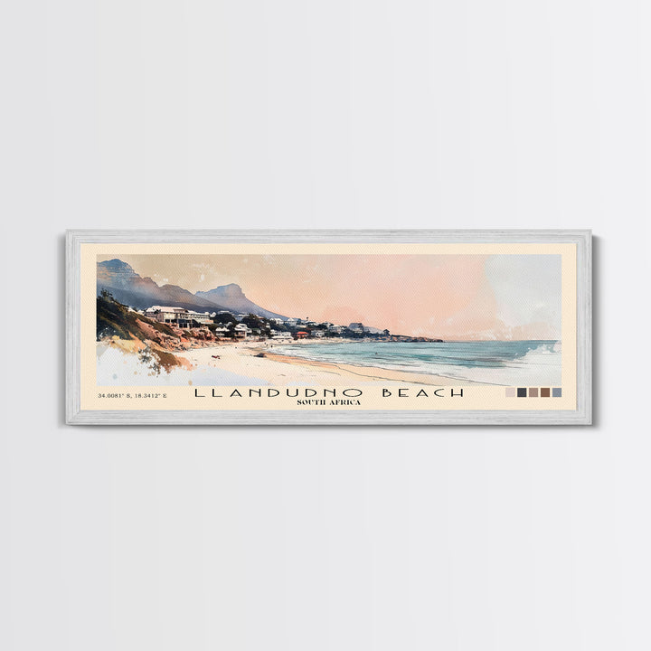 Llandudno Beach, South Africa Watercolor Print, Vacation Gift, South Africa Wall Art, Beach Painting, Beach Decor, Large Wall Art, Wood Frame Art