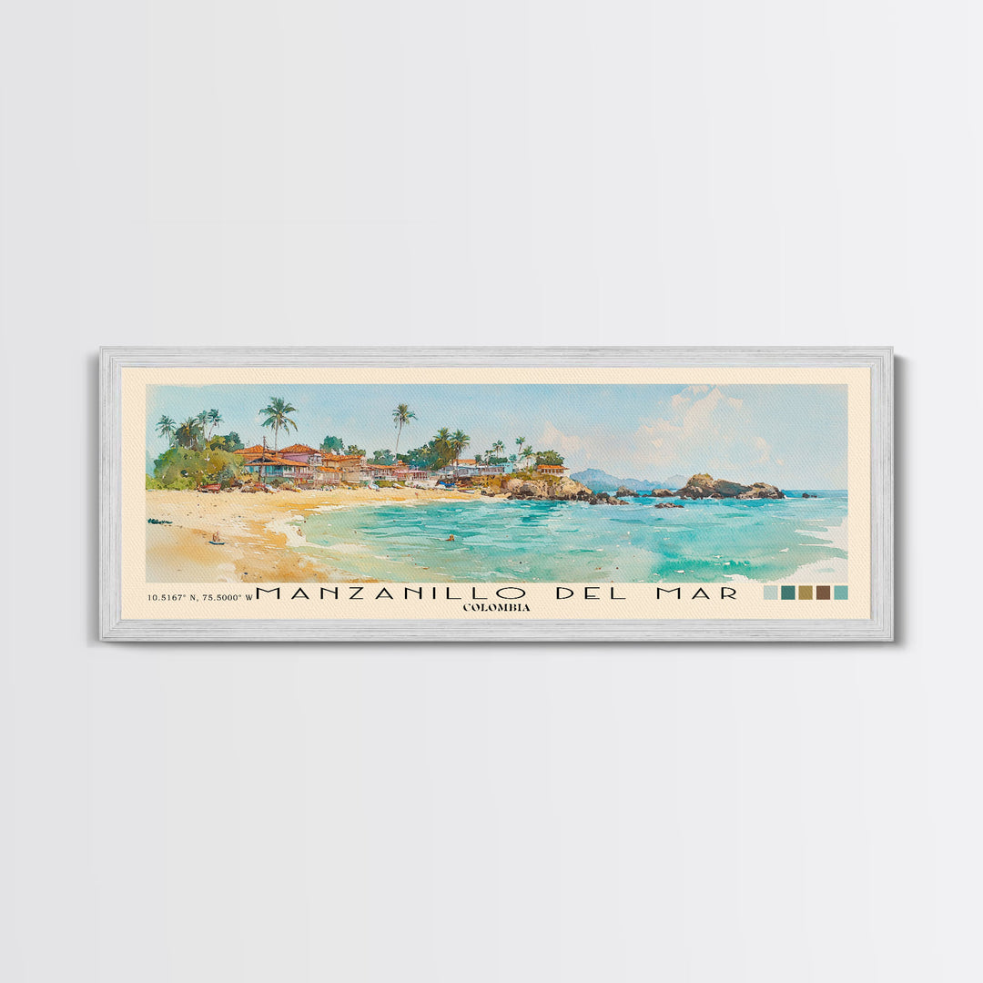 Manzanillo del Mar, Colombia Watercolor Print, Vacation Gift, Colombia Wall Art, Beach Painting, Beach Decor, Beach Or Lakehouse Art