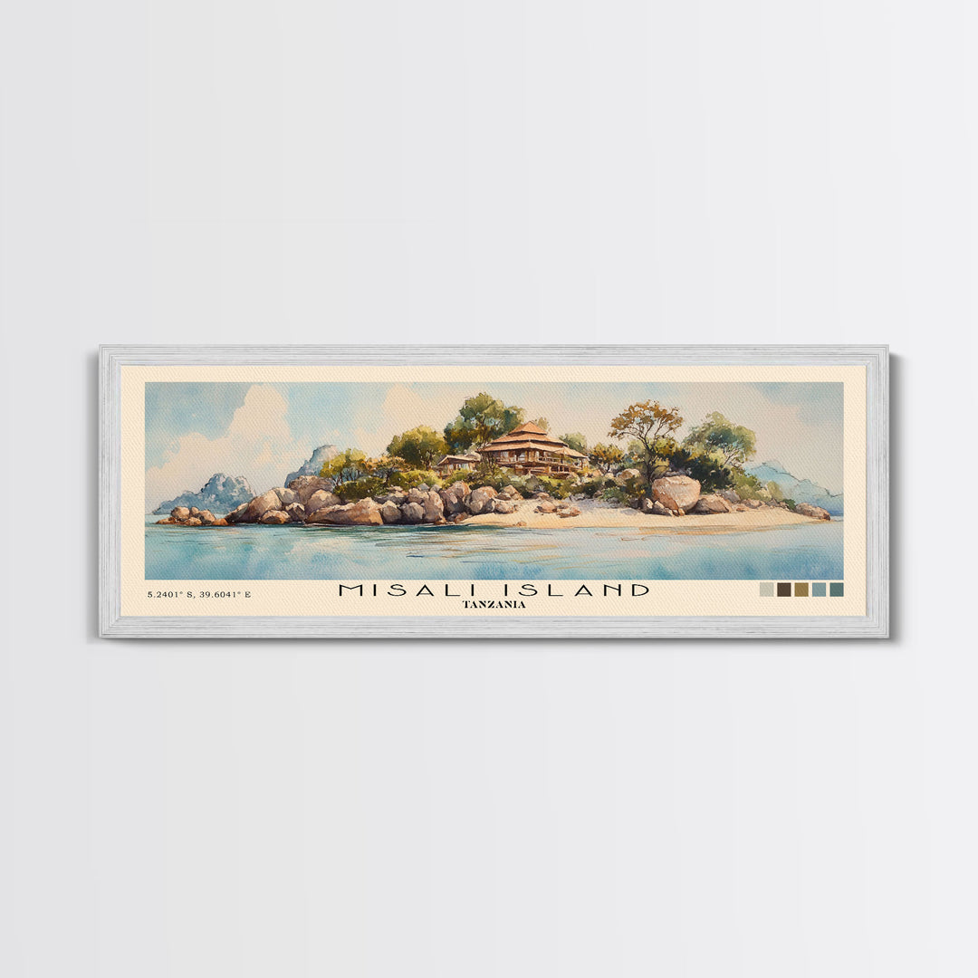 Misali Island, Tanzania Watercolor Print, Vacation Gift, Tanzania Wall Art, Vacation Wall Art, Vacatation Memories, Beach Decor, Beach Or Lakehouse Art