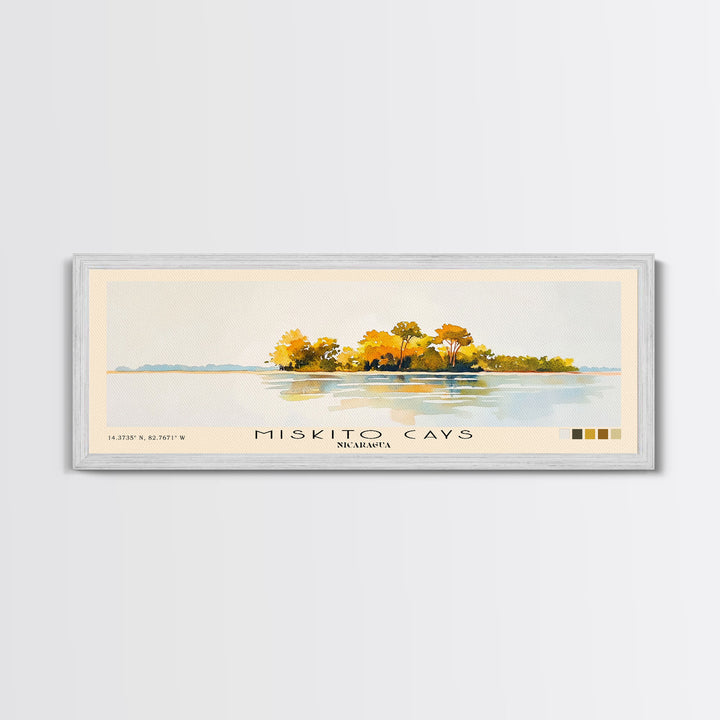 Miskito Cays, Nicaragua Watercolor Print, Vacation Gift, Nicaragua Wall Art, Beach Painting, Beach Decor, Beach Or Lakehouse Art