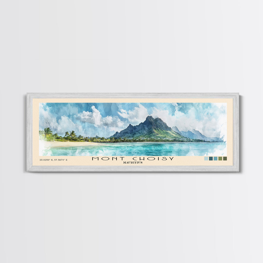 Mont Choisy, Mauritius Watercolor Print, Vacation Gift, Mauritius Wall Art, Beach Painting, Beach Decor, Beach Or Lakehouse Art