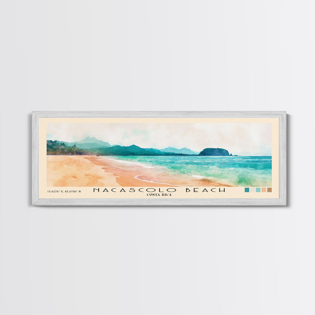 Nacascolo Beach, Costa Rica Watercolor Print, Vacation Gift, Costa Rica Wall Art, Vacation Wall Art, Vacatation Memories, Beach Decor, Beach Or Lakehouse Art